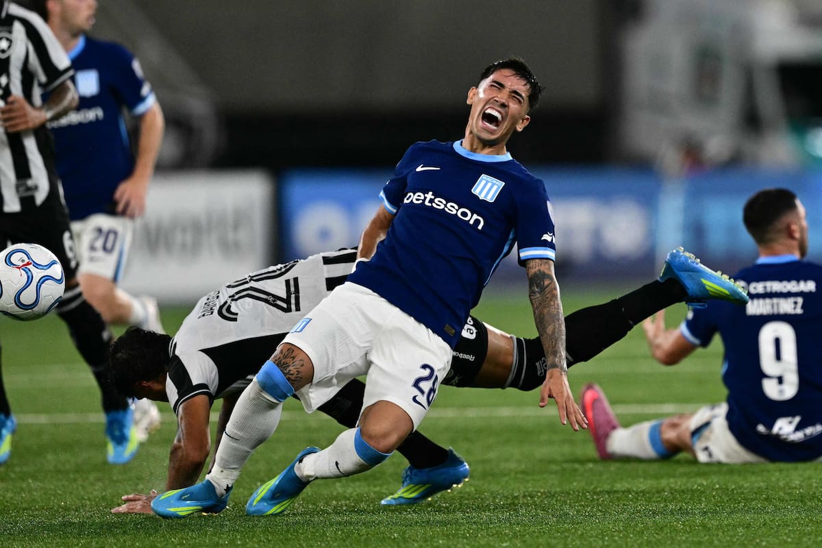 Racing perdió 2 a 1 frente a Botafogo y deberá ganar el 21 de mayo para no quedar eliminado de la Sudamericana