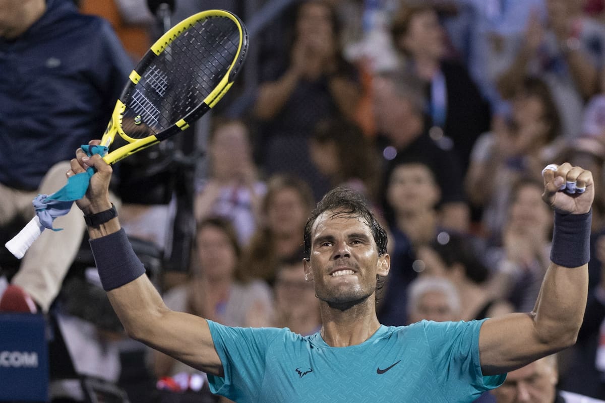 Rafa Nadal celebra su pase a cuartos de final en el Masters 1000 de Montreal