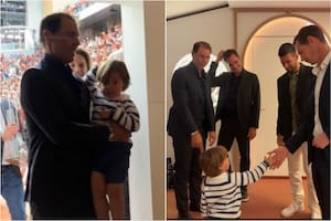 El saludo del hijo de Rafa Nadal con Federer, Djokovic y Murray que enterneció a todos
