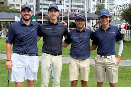 Rafael Abad, Alejandro Rivas, Virgilio Paz Valdés y Andrés Martínez Benedetti, los cuatro golfistas venezolanos que participaron del LAAC en Lima