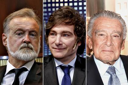 Rafael Bielsa, Javier Milei y Eduardo Eurnekian