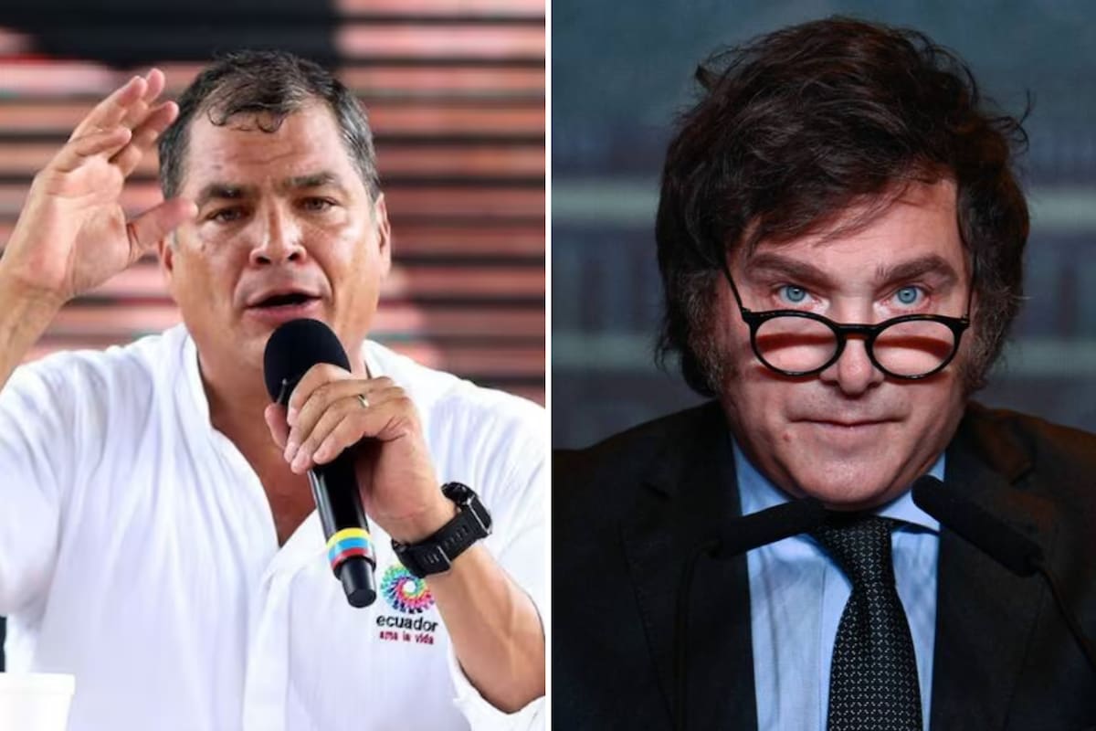 Rafael Correa y Javier Milei.