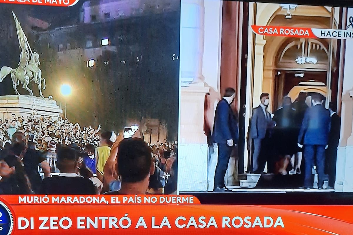Rafael Di Zeo participó del velorio de Diego Maradona en la Casa Rosada