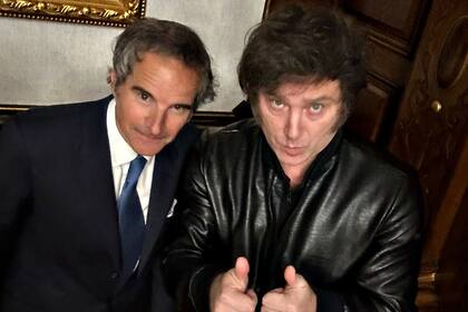 Rafael Grossi con Javier Milei