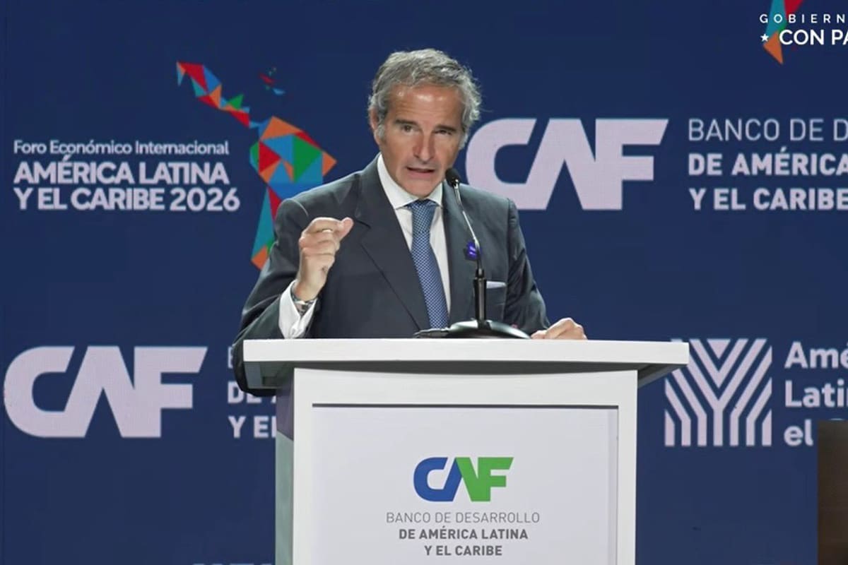 Rafael Grossi, director general del Organismo Internacional de Energía Atómica, en el Foro Económico Internacional América Latina y el Caribe 2026.