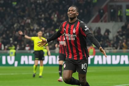 Rafael Leão, jugador de Milan, que se mide ante Napoli