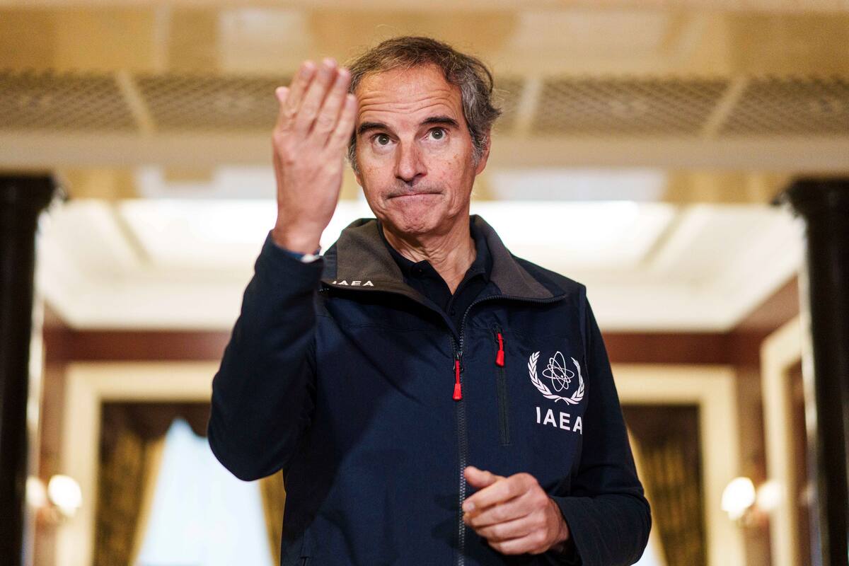 Rafael Mariano Grossi, director-general del Organismo Internacional de Energía Atómica, en conferencia de prensa en Kiev, Ucrania, el 3 de junio del 2025.