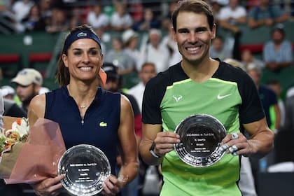Rafael Nadal y Gabriela Sabatini jugaron juntos un partido exhibición en 2022