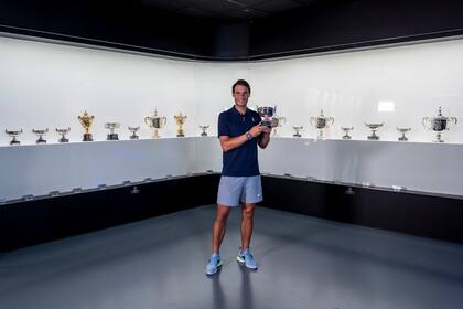 Rafael Nadal ya colocó el 20° trofeo de Grand Slam en el museo de su academia