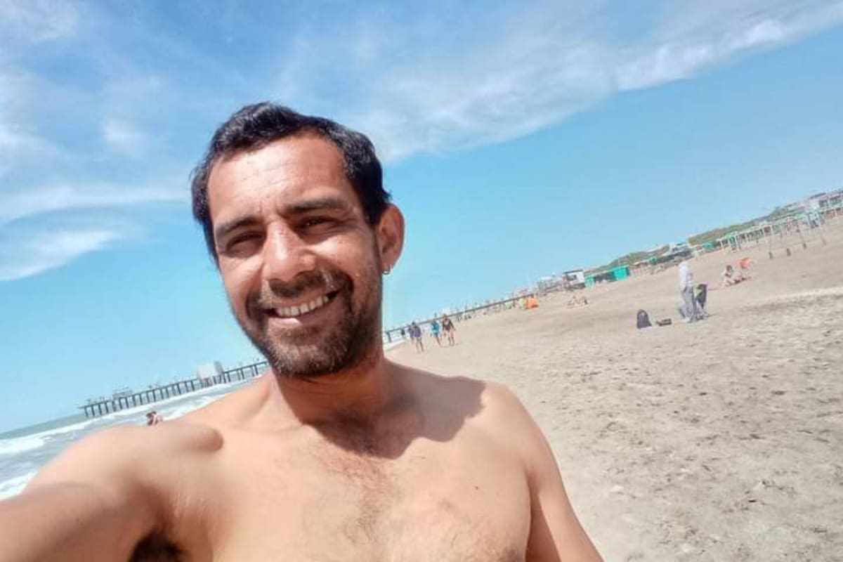 Raimann en Pinamar; había regresado de Misiones a principio de enero; trabaja en el rubro de la construcción en esta ciudad balnearia