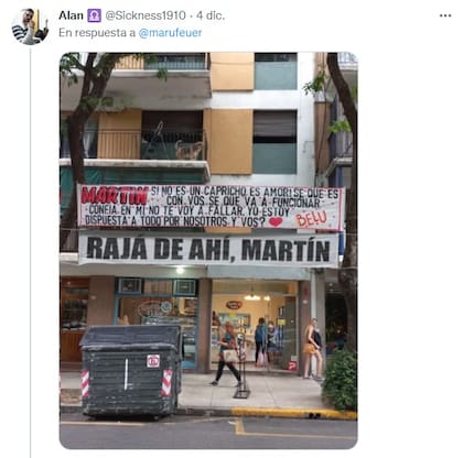 “Rajá de ahí, Martín”, uno de los memes más celebrados que provocó el pasacalles de "Belu"