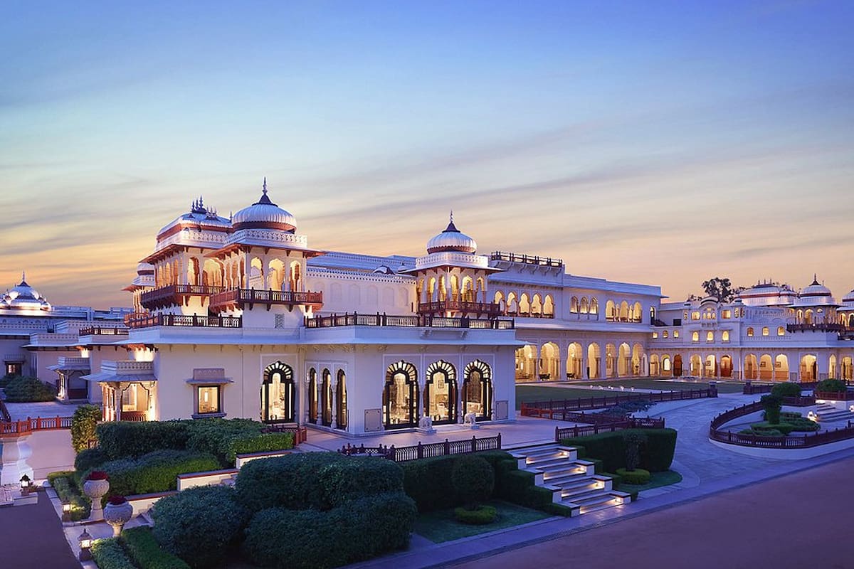 Rambagh Palace en Jaipur, en India, es el hotel número uno elegido por los viajeros como el mejor entre 25 de todo el mundo