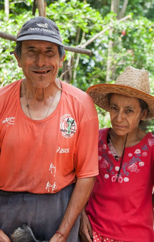 Ramón, Cirila y Victoria Villagra.