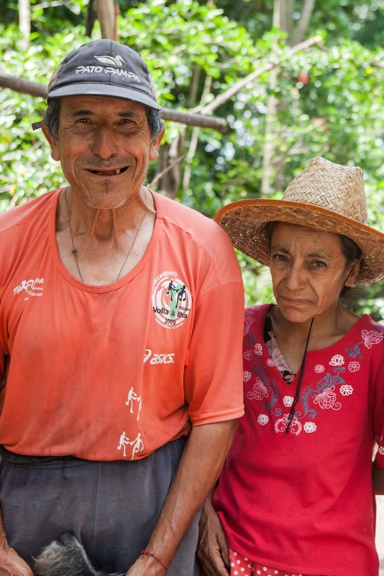 Ramón, Cirila y Victoria Villagra.