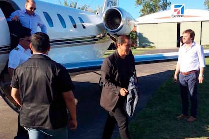 Ramón Díaz en su llegada a Paraguay