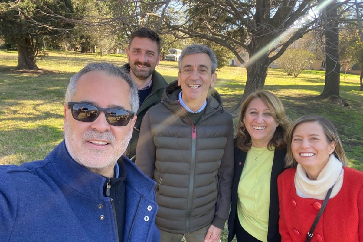 Randazzo, en agosto, con Carolina Castro y sus nuevos compañeros de bancada: Rodríguez, Fein y Estévez