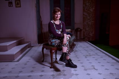 Ransenberg en el escenario del Multitabarís, donde se presenta de miércoles a domingo con Para mí, para vos, junto a Soledad Villamil, Boy Olimi, Laura Oliva, Tupac Larriera y Ailin Zaninovich