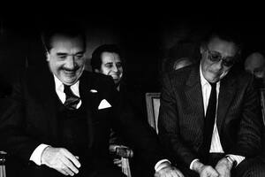 Raúl Alfonsín, José Luis Machinea y Juan Sourrouille