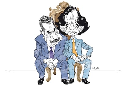 Raúl Alfonsín y Carlos Menem