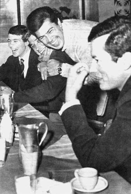 Raul Cobian ( Tanguito ) Chico Novarro, Raúl Lavié y Palito Ortega en "El Club del Clan"