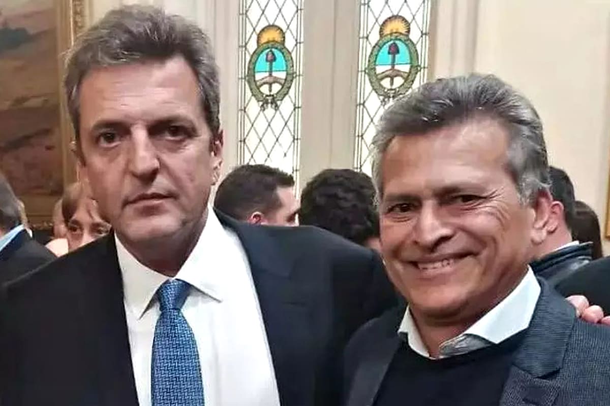 Raúl Díaz, vicepresidente del Mercado Central, con Sergio Massa