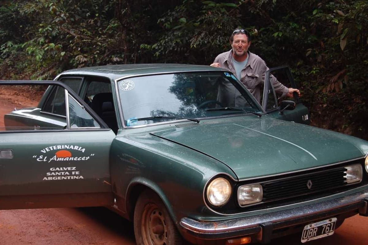 Raul Tomás Boetsch con su Torino GB en Rosario (Foto: RTB)