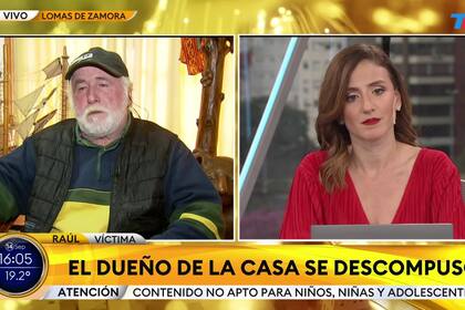 Raúl, un jubilado de Lomas de Zamora, se quebró al dar su testimonio