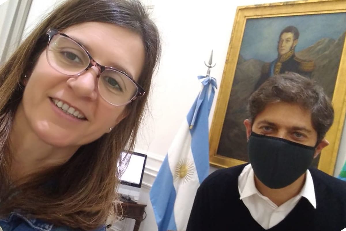 Raverta y Kicillof durante una reunión en plena pandemia del Covid-19