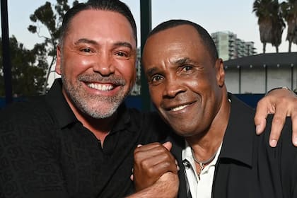 Ray Sugar Leonard con otro crack de los rings: Oscar De La Hoya