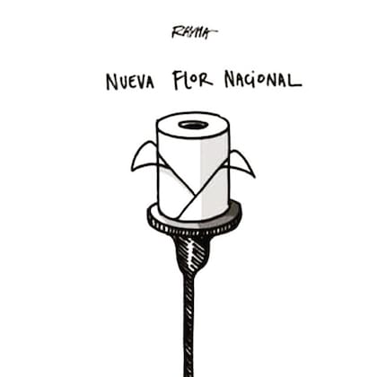 Rayma comenzó a publicar en redes sociales sus caricaturas basadas en la agenda setting del momento. Esta fotografía hace alusión a la crisis del papel higiénico en 2015