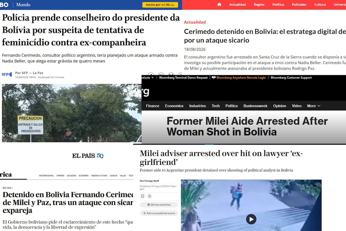 Reacción de los medios del mundo a la detención de Cerimedo