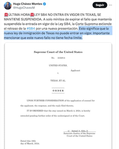 Reaccionan a la decisión de la Suprema Corte sobre la ley SB4