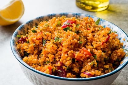 Receta de bazargán con trigo burgol.