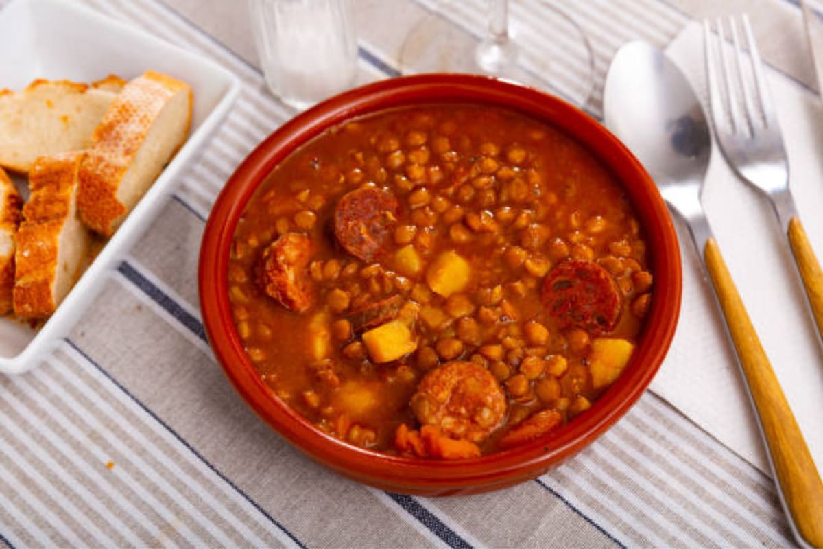 Receta de guiso de lentejas tradicional
