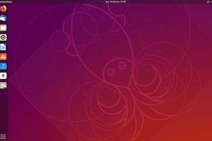 Recién instalado, con una estilizada sepia como fondo de pantalla predeterminado y el nuevo conjunto de íconos. Ubuntu 18.10 ofrece mejoras en el desempeño y un aspecto mejorado