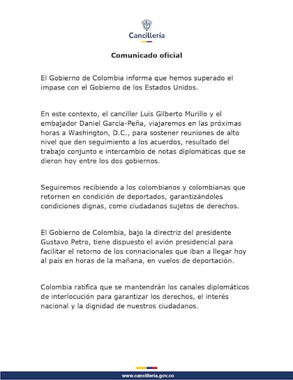 Recientemente, la cancillería de Colombia emitió un comunicado donde muestran sus intenciones de mejorar la relación con EE.UU.