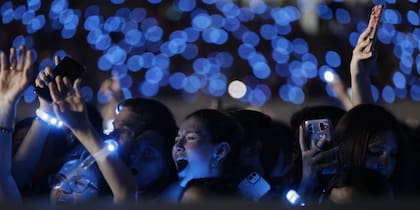 Recital de Coldplay, en Buenos Aires.