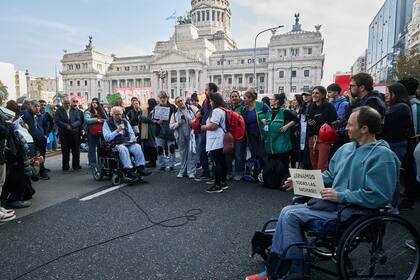 Reclamo de personas con discapacidad en el Congreso