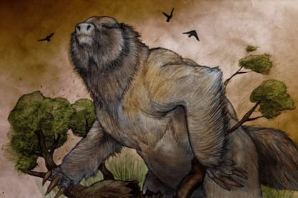 Reconstrucción del megaterio.