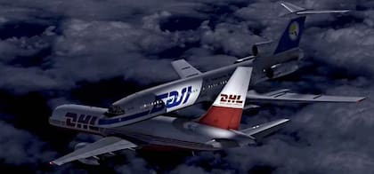 Reconstrucción del momento en que el Boeing 757 de DHL y el Tupolev Tu-154 de Bashkirian Airlines se cruzaron sobre Überlingen, en el sur de Alemania