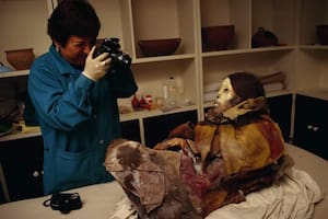 Reconstrucción del rostro de la momia Juanita en 3D, la momia hallada en el año 1995 cerca del cráter del volcán Ampato