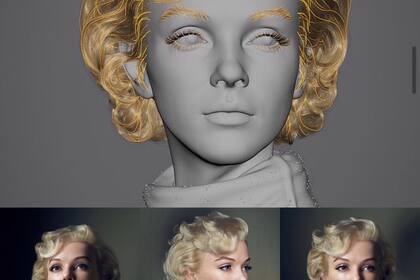 Reconstrucción digital del rostro de Marilyn Monroe