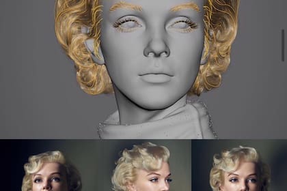 Reconstrucción digital del rostro de Marilyn Monroe