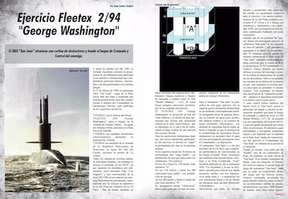 Recorte de la revista DEYSEG en 2013 por el 80° aniversario de la Fuerza de Submarinos de la Armada Argentina
