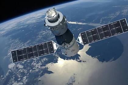 Recreación de ''Tiangong-1'' en órbita
