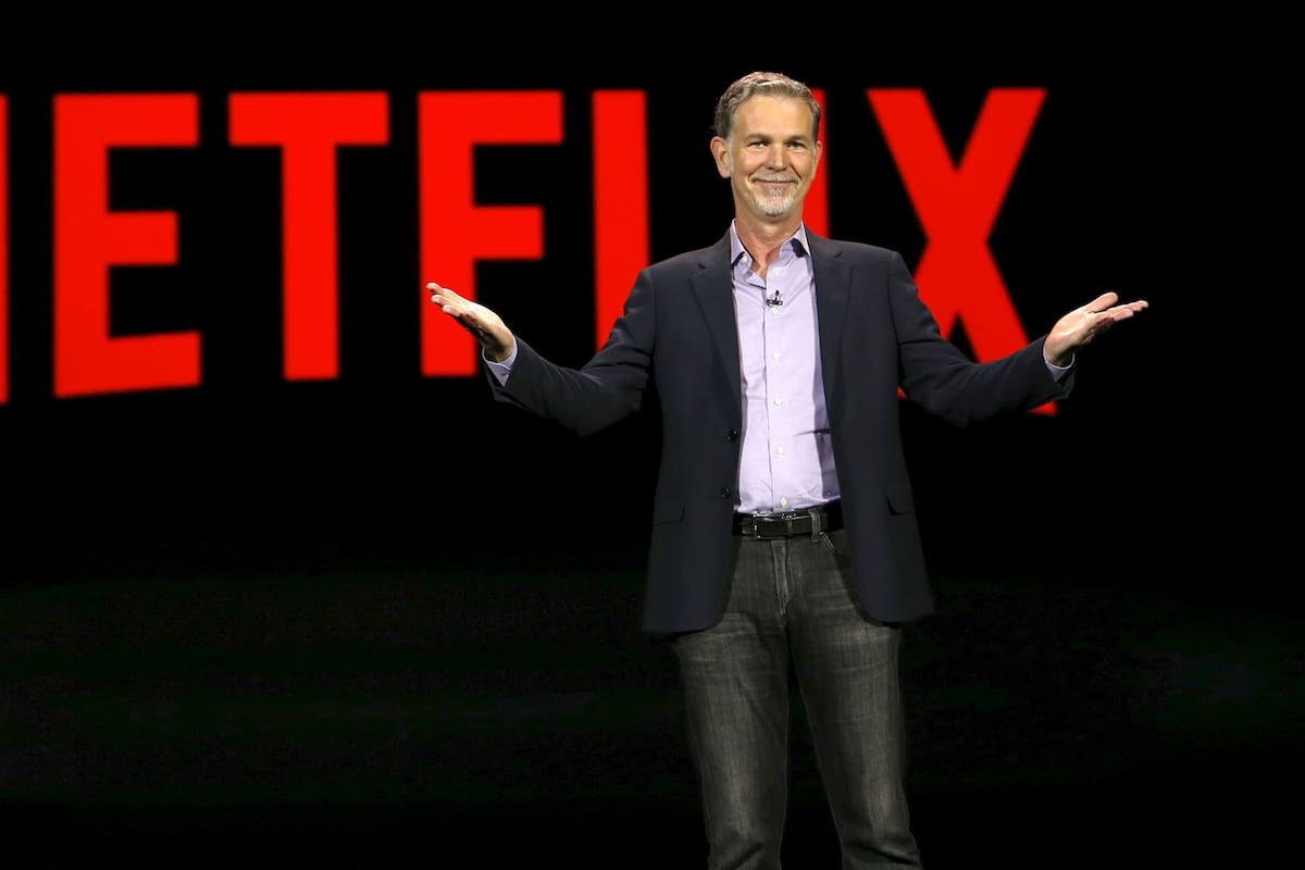 Reed Hastings, el CEO de Netflix, durante el anuncio