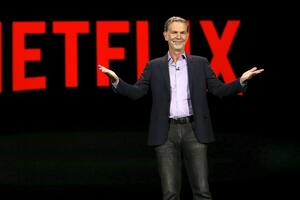 Reed Hastings, el CEO de Netflix, durante el anuncio