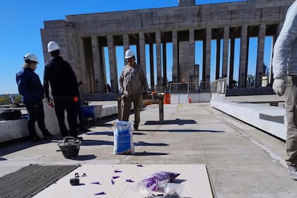 Refacciones en el Monumento a la Bandera en Rosario