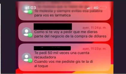 Referencias al negocio de la "compra de dólares" en un pendrive que aportó un arrepentido