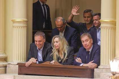 reforma laboral
votacion en el senado
en el palco, manuel adorni, karina milei, diego santilli, martin menem, lule menem y gabriel bornoroni